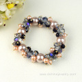 Crystal Pearl Stretch Bracelets Shiny Beads Bracelet